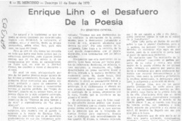 Enrique Lihn o el desafuero de la poesía