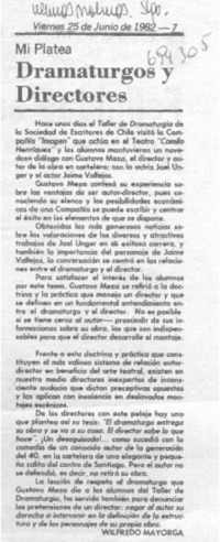 Dramaturgos y directores