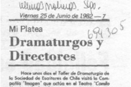 Dramaturgos y directores
