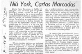 Niú York, cartas marcadas