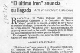 El último tren" anuncia.