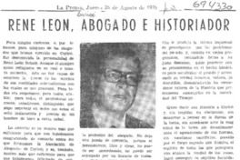 René León, abogado e historiador