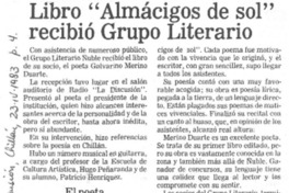 Libro "Amácigos de sol" recibió grupo literario.