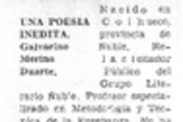Una poesía inédita