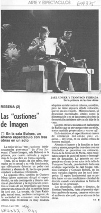 Las "cuestiones" de Imagen