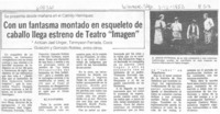 Con un fantasma montado en esqueleto de caballo llega estreno de Teatro "Imagen"