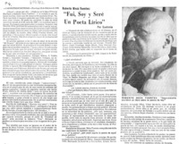 "Fuí, Soy y seré un poeta lírico" : [Entrevista]