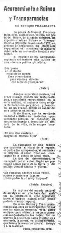 Acercamiento a ruinas y transparencias