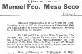 Manuel Fco. Mesa Seco.