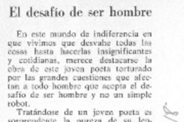 El desafío de ser hombre