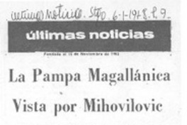 La pampa magallánica vista por Mihovilovic