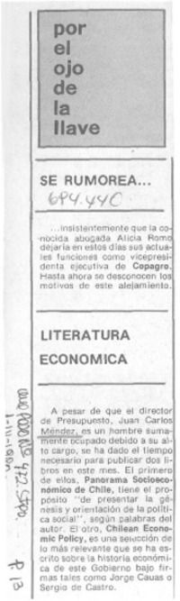 Literatura económica.