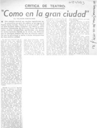 Como en la gran ciudad"