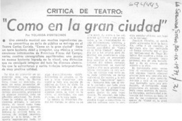 Como en la gran ciudad"