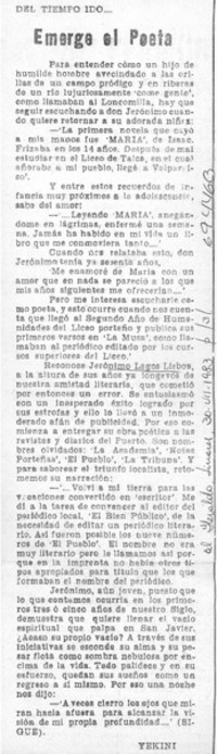 Emerge el poeta