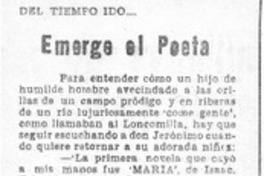 Emerge el poeta