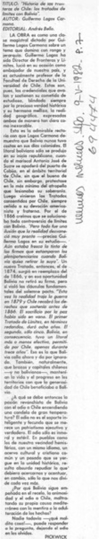 Historia de las fronteras de Chile"