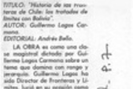 Historia de las fronteras de Chile"