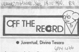 Juventud, divino tesoro.