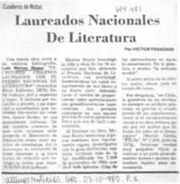 Laureados nacionales de literatura