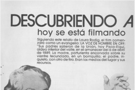 Descubriendo a Gabriela, hoy se está filmando un documental.