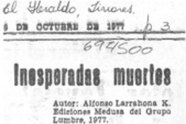 Inesperadas muertes