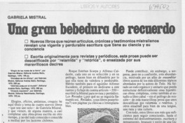 Una gran bebedura de recuerdo