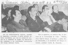 Poeta Alfonso Larrahona comenzó el aniversario del Grupo literario Ñuble