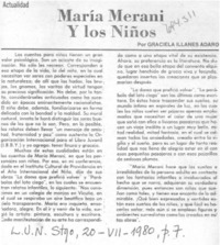 María Merani y los niños