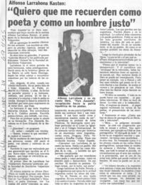 Quiero que me recuerden como poeta y como un hombre justo": [entrevista]
