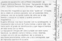 ¿Quién es quién en las letras chilenas?