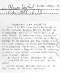 Homenaje a un escritor.