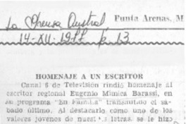 Homenaje a un escritor.