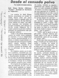 Desde el cansado polvo