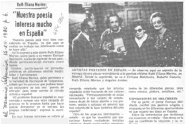 "Nuestra poesía interesa mucho en España".