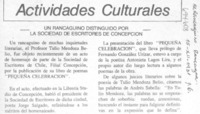Actividades culturales.