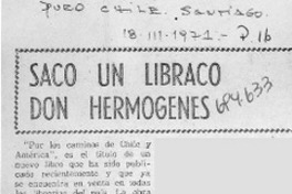 Sacó un libraco don Hermógenes.