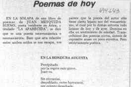 Poemas de hoy.