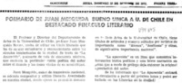 Poemario de Juan Mesquida Bueno, ubica a U. de Chile en destacado pináculo literario.