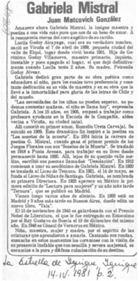 Gabriela Mistral
