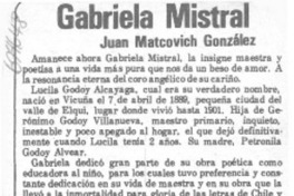 Gabriela Mistral