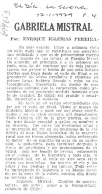 Gabriela Mistral