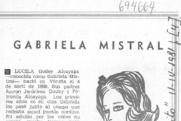 Gabriela Mistral.