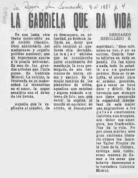 La Gabriela que da vida