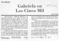 Gabriela en los cinco mil
