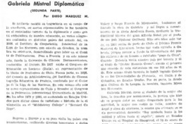 Gabriela Mistral diplomática