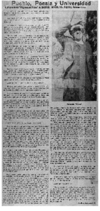 Pueblo, poesía y universidad