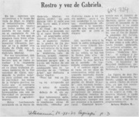 Rostro y voz de Gabriela