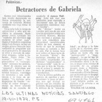 Detractores de Gabriela