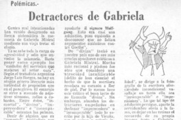Detractores de Gabriela